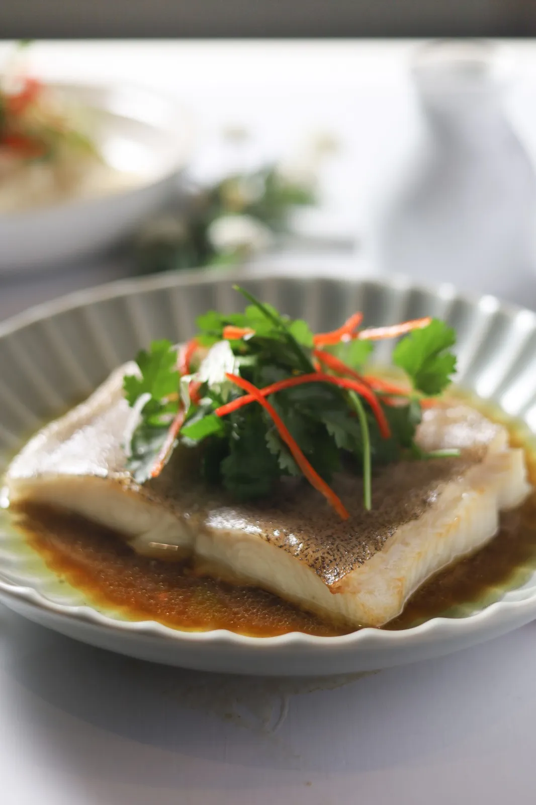 Teochew-Style Steamed Halibut